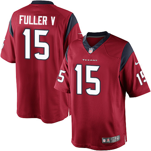 Youth Elite Will Fuller V Nike Jersey Red Alternate - #15 NFL Houston Texans